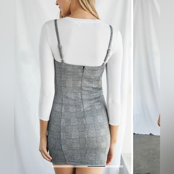 Forever 21 Glen Plaid Cami Mini Dress Medium - Picture 2 of 11